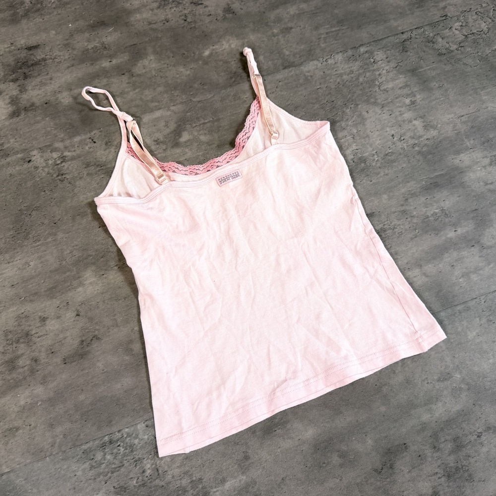 Vintage VTG Y2K 2000's 00's Pink Lacer Dee Tie Top - Picture 3 of 4